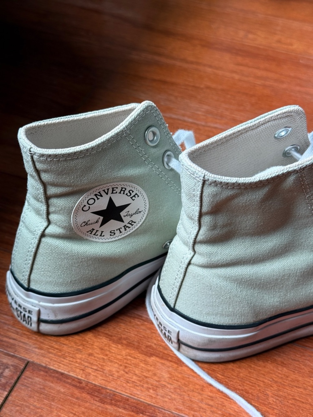 Converse High Top Sneakers - Sage Green and White